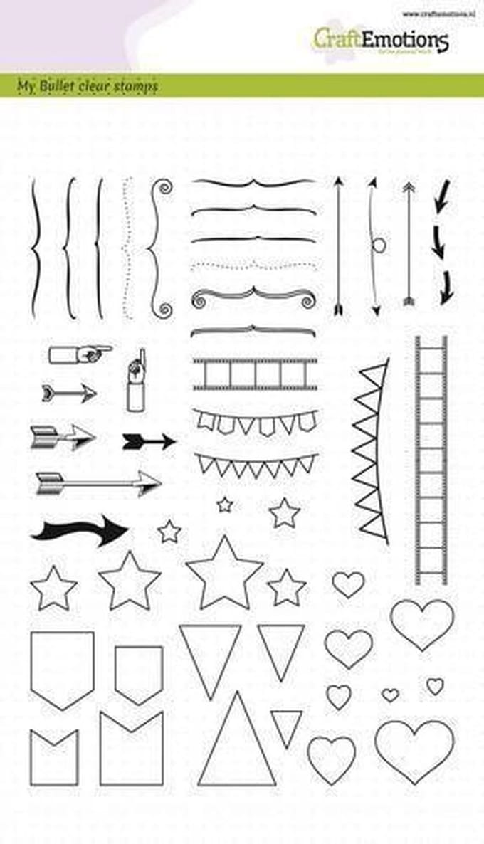 Clearstamps A5 Bullet journal - tekens groot