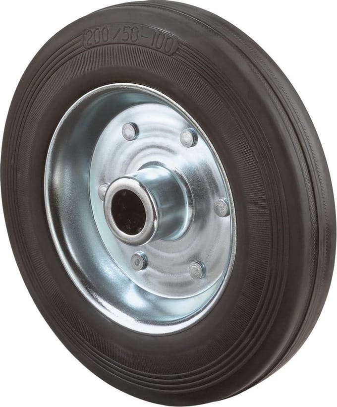 Los Zwenk/Bokwiel 100Mm Zwart Rubber