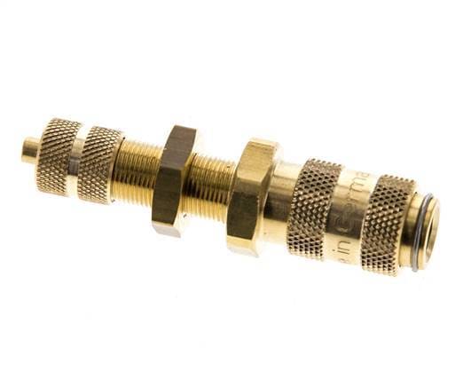 Messing DN 2.7 (Micro) Luchtkoppeling Snelkoppeling 3x4.3 mm Push-On Schotkoppeling - CLS2-NB-B-P-3