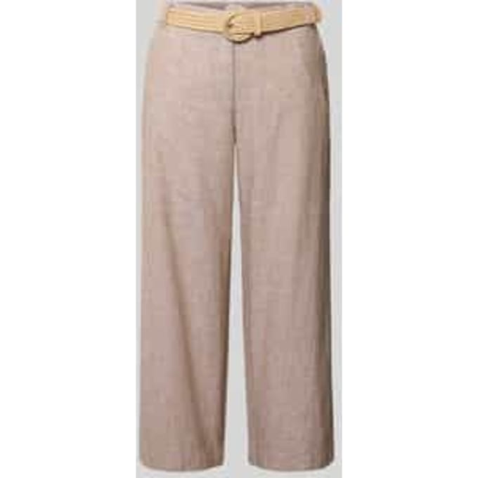 Culotte van linnenmix met riem