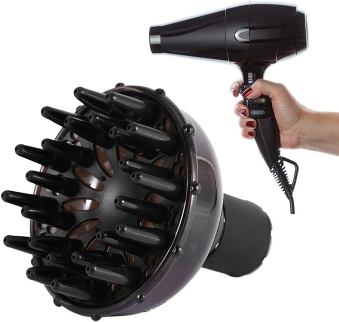 Föhn Diffuser - Haardroger Accessoire - Krullen Stylen - Verstelbare Luchtstroom - 14 cm Diameter - Zwart