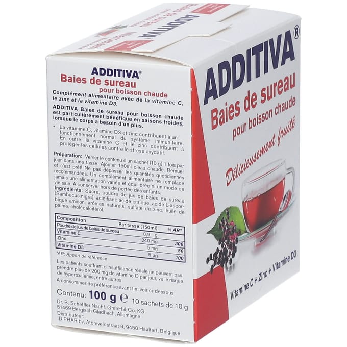 Additiva Vlierbessen Warme Drank Zakje 10
