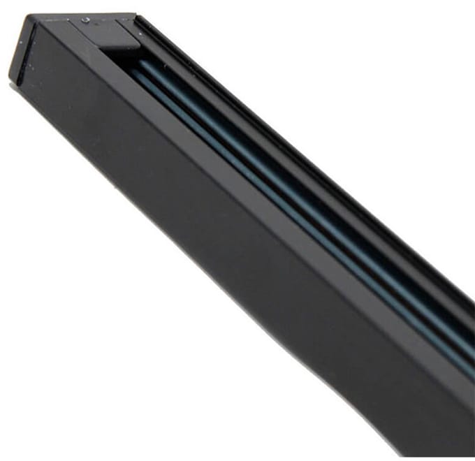 Spanningsrail - 1 Fase - Opbouw - Aluminium - Zwart - 1 Meter