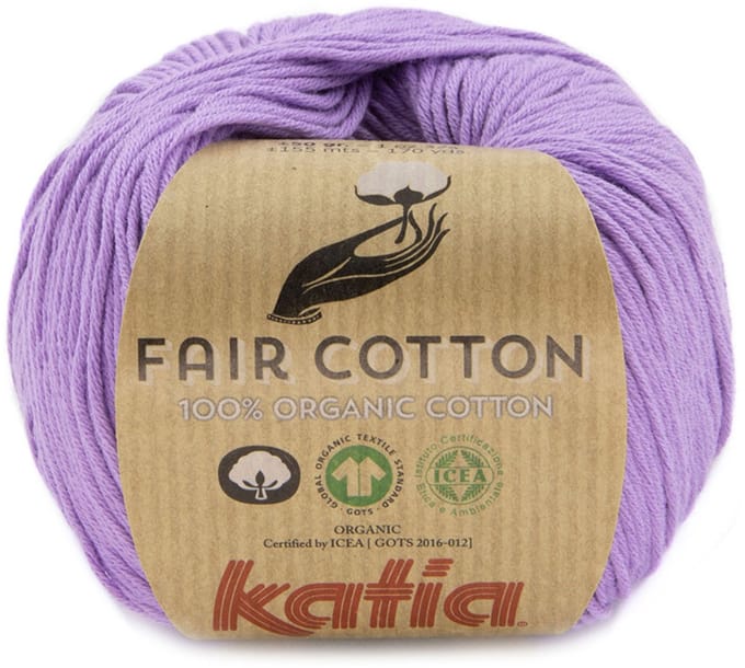 Katia Fair Cotton - 49 lila - Biologisch Katoengaren
