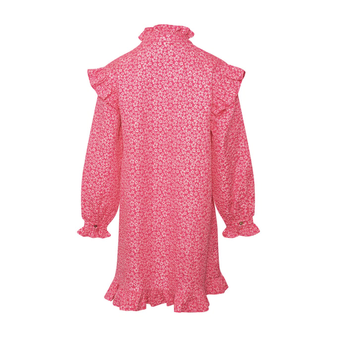 Reno Ruby Ruffle-jurk in lichtroze