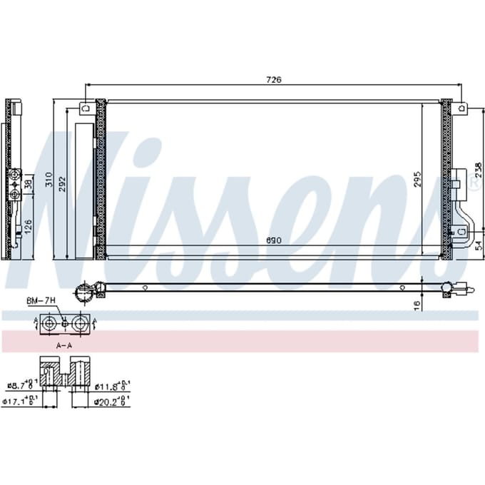 Condensator, airconditioning NISSENS 940390