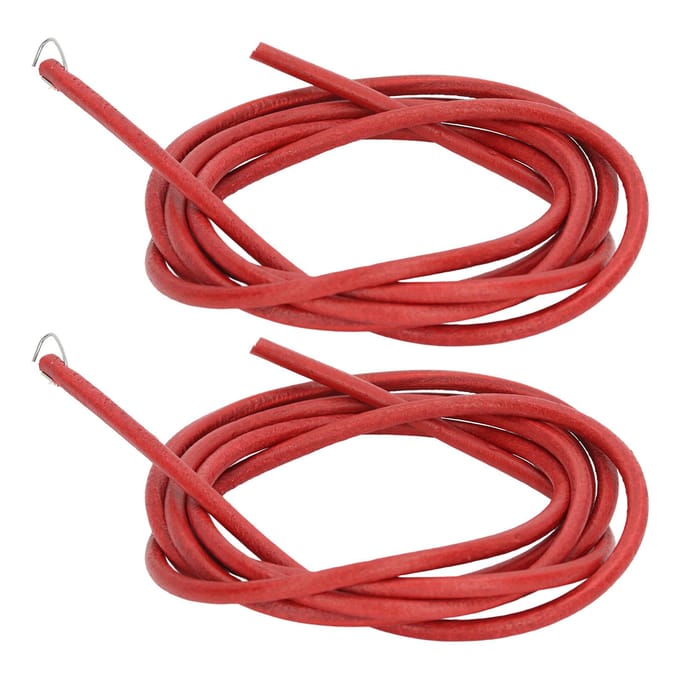 2 stuks Naaimachine Riem Slijtvast Knipbaar Lederen Naaimachine Riem met 5mm Dikke Haak red