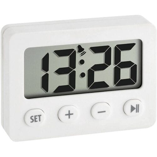 TFA Dostmann 60.2014.02 Wekker Quartz Wit Alarmtijden: 1