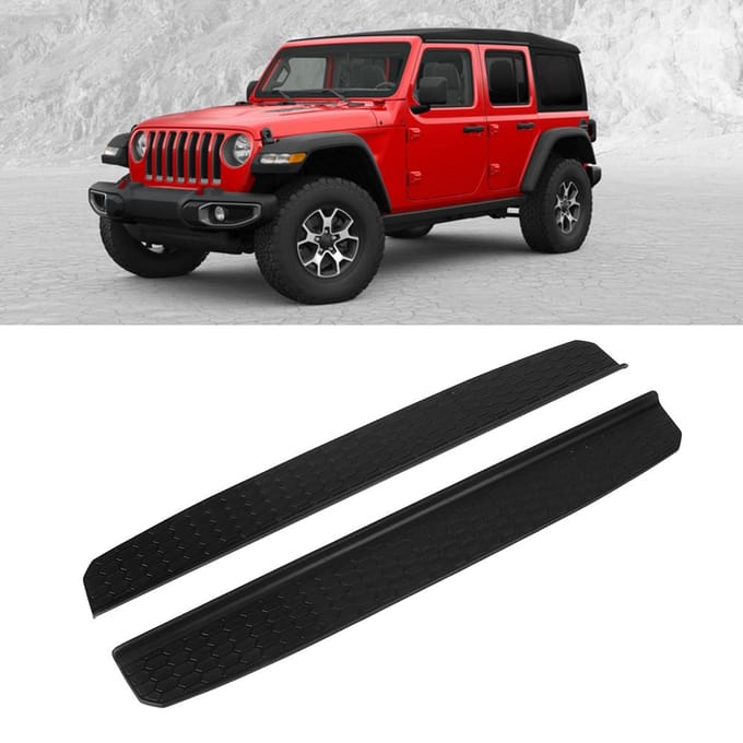 Zwarte Auto Deurdorpel Strip Afdekplaat Accessoire Geschikt voor Jeep Wrangler JL 2018+ 2 Deurs black