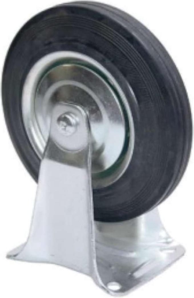 Bokwiel 100 mm – Metalen Velg – Rubber Wiel – WHEEL TECH EUROPE