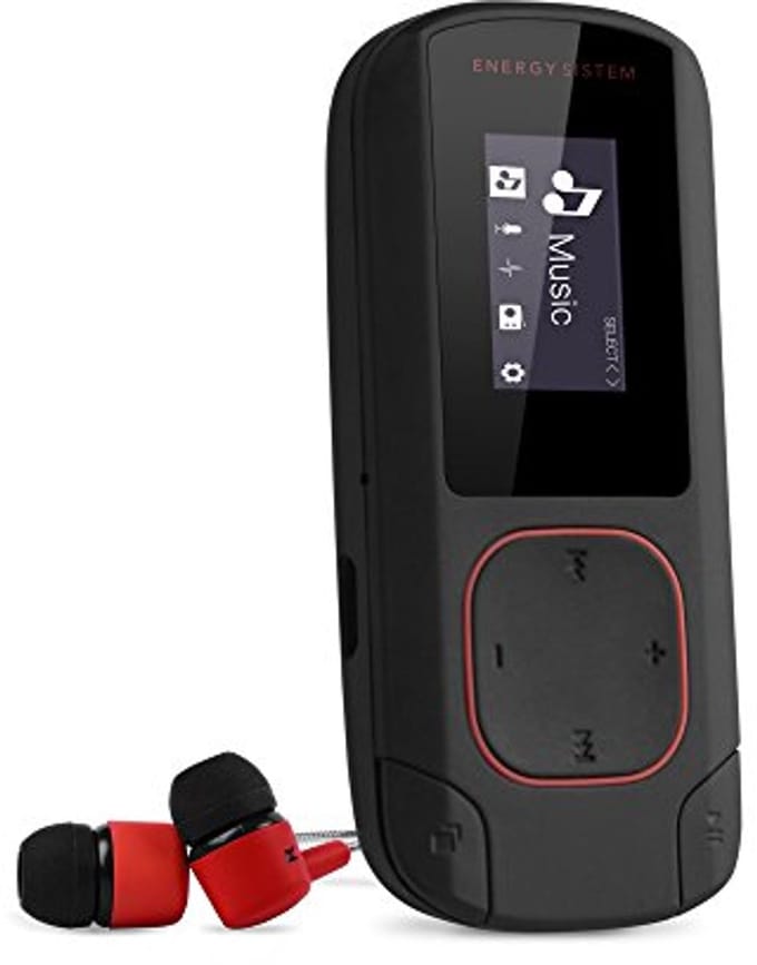 MP3 Clip Bluetooth - 8 GB, Clip, FM Radio en microSD - Koraalrood