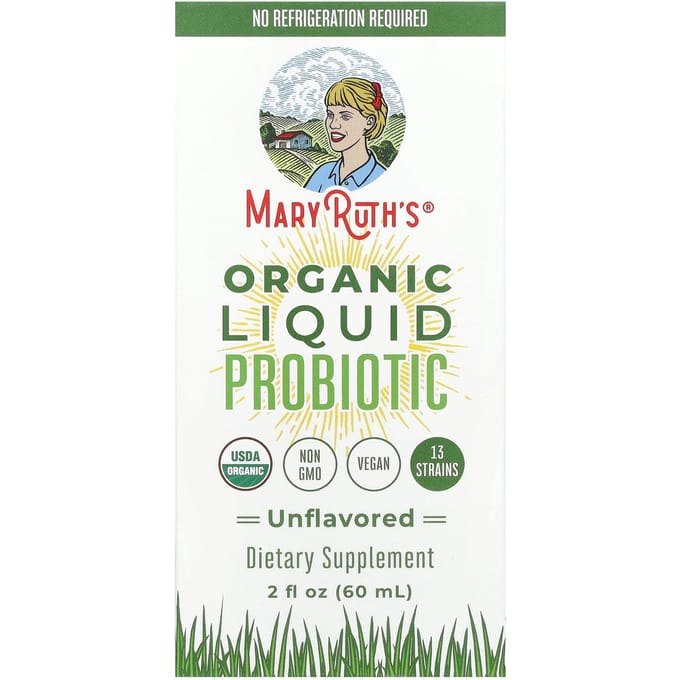 MaryRuth's, Probiotique Liquide Biologique, Sans Arôme, 2 fl oz (60 ml)