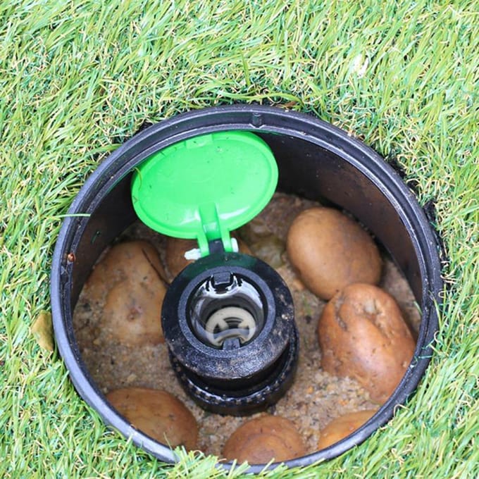 6 Inch Tuin Gazon Ondergrondse Klepdoos Deksel Plastc Sproeier Watergeefklep Deksel black