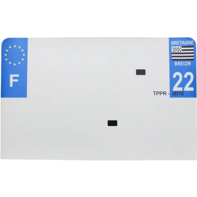 Blanco PVC nummerplaatstrip Top Plaq 22