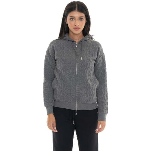 Capuchon sweaters Leone 1947 Woman Hoody Full Zip Braid