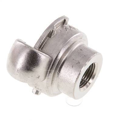 RVS DN 15 DIN 3489 compressor klauwkoppeling Rp 3/8 inch Binnendraad - CL42-15-F-SF-038
