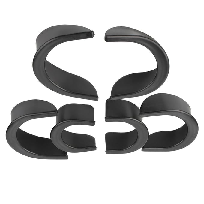 Set van 6 stuks rubberen voeringen voor biljarttafels black