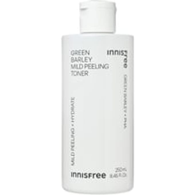 [INNISFREE] Green Barley Mild Peeling Toner 250ml 1pc + Sample Gifts gray