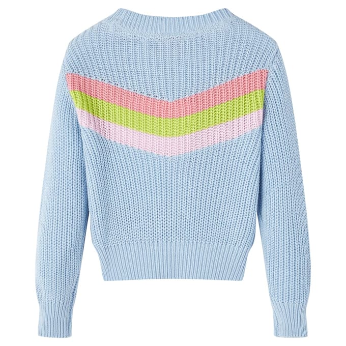 vidaXL - Kindertrui - gebreid - 128 - blauw