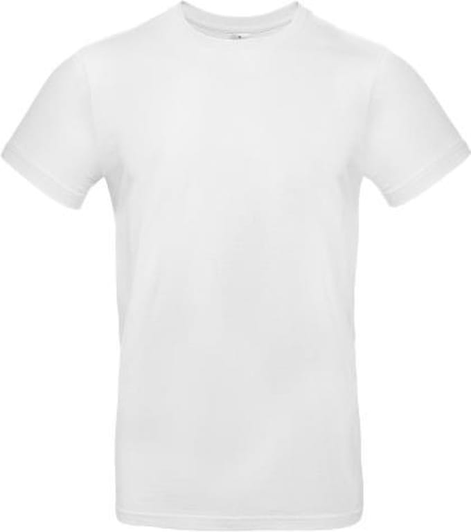 10 stuks B&C T-shirt - E190 - Ronde hals - Wit - Maat 4XL