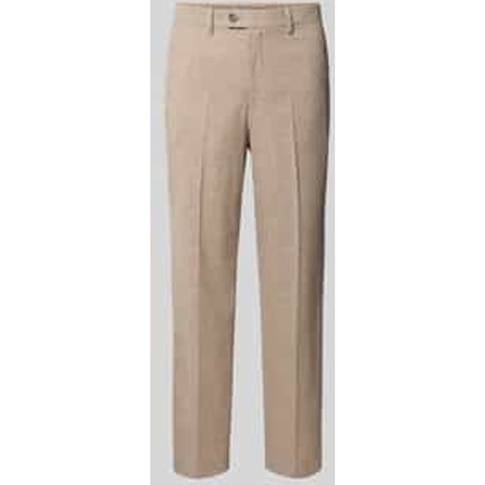 Regular fit stoffen broek met persplooien