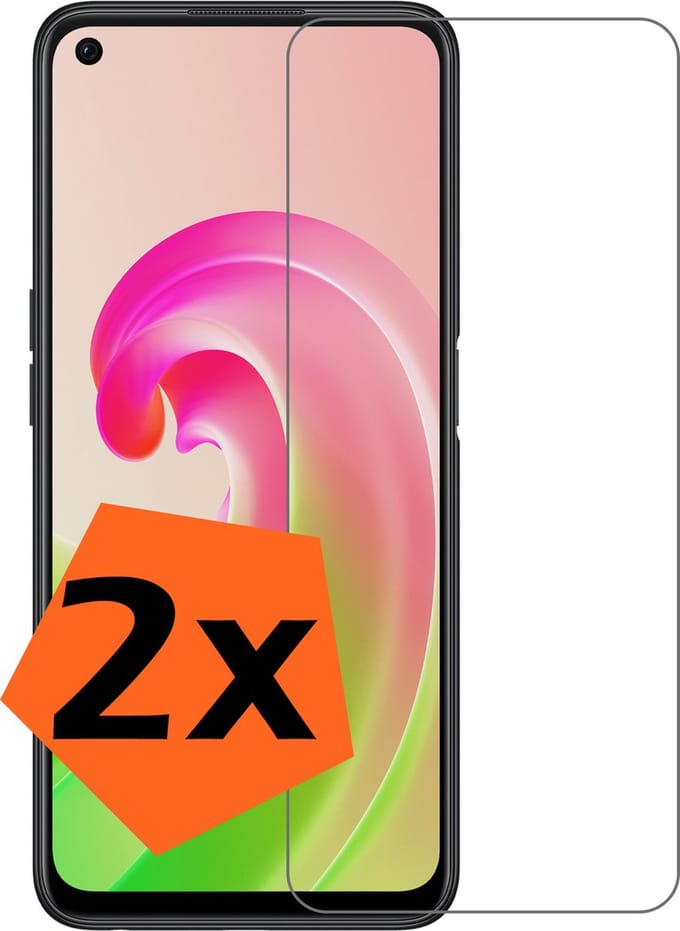 Screenprotector - 2 Stuks - Geschikt voor OPPO A96 - Extra Sterk - Gehard Glas - Beschermglas - Tempered Glass - Screen Protector