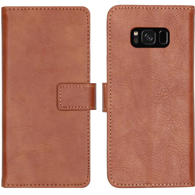 imoshion Hoesje - Geschikt voor Samsung Galaxy S8 - Luxe Bookcase - Bruin