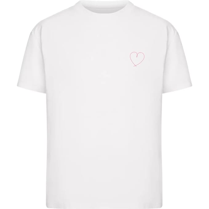 Dames-T-shirt Miss Tee Hearts Line Pattern