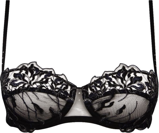 Lise Charmel - Nuits Chics - Balconette BH - blauw/zilver - ACH3035B - EU 85C / FR 90C