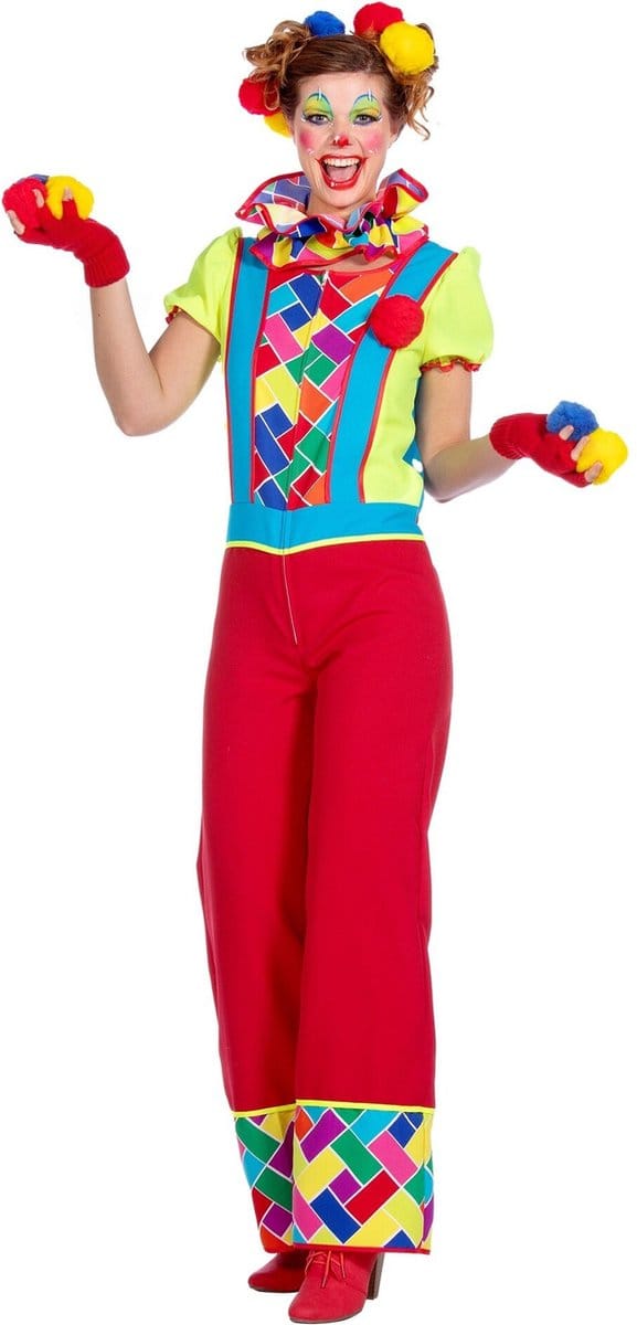 Clownskostuum Retro Dames Twirly - Maat 44