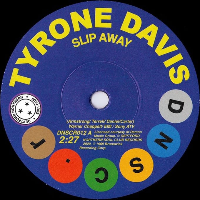 Tyrone Davis & Gene Chandler - Slip Away / There Was A Time (7" Single)