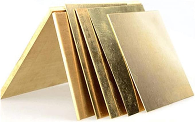 Messing Plaat - Metaal Folie - Modelbouw Constructie - Diverse Diktes - 100x100mm - Messing