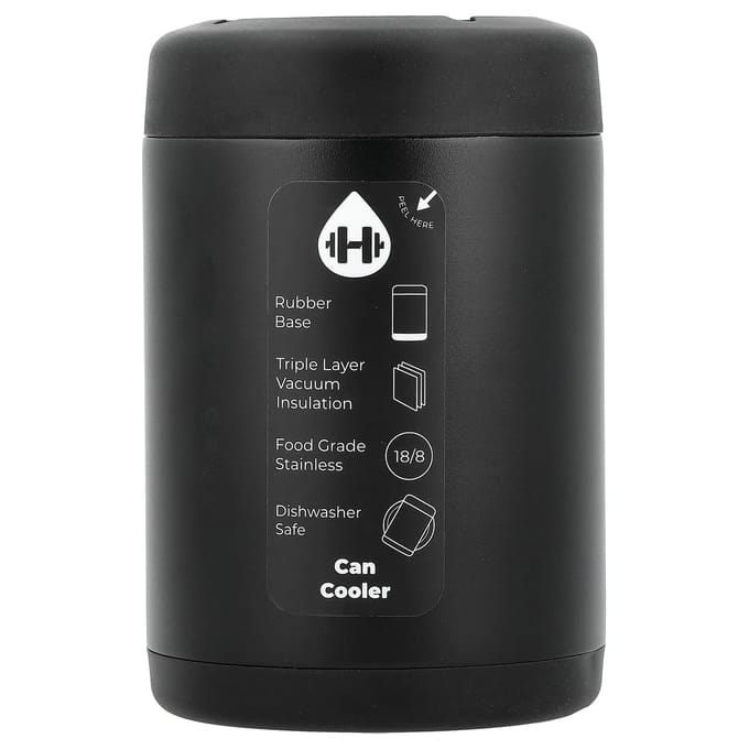Refroidisseur de canette standard, Noir, 12 oz gray