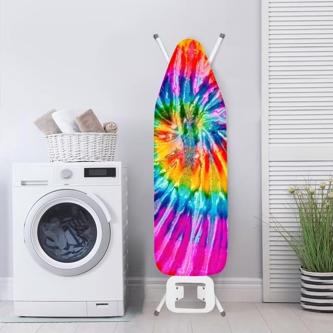 Strijkplankhoes XL - Strijkplank Cover - Efficiënt Strijken - Verstelbare Elastische Pasvorm - 133-140 x 40-45 cm - Tie-Dye