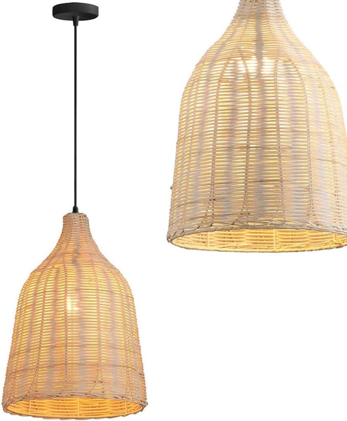 Toolight App1646-1Cp Hanglamp Beige 29X29X40Cm
