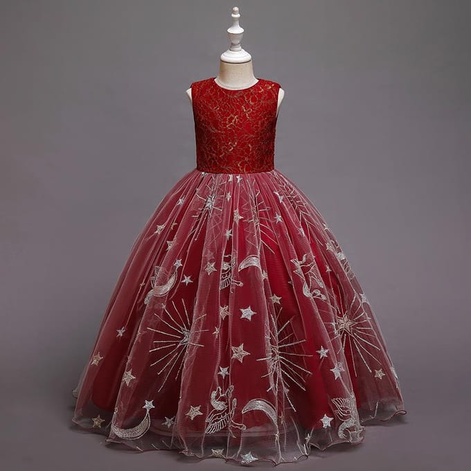 Robe princesse pour filles, Costume de fête de mariage pour enfants, vêtements pour enfants 150cm bleu