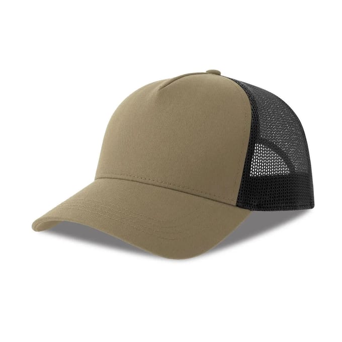 Atlantis Headwear Rapper Cotton-S Cap AT535 - KHAKI/BLACK - One size