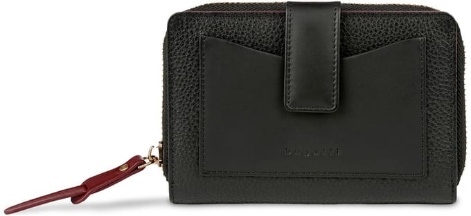 bugatti portemonnee Viola Ladies Zip Wallet Black - Red zwart