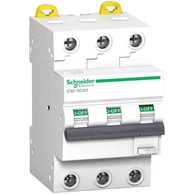 Schneider Acti9 IC60 RCBO 3P 32A 30mA Type A Aardlekautomaat - A9D17332