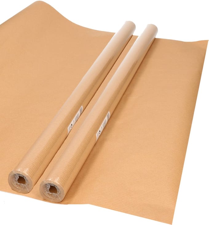 Duni inpakpapier - 1 stuk - 500 x 70 cm - bruin - 80 gram