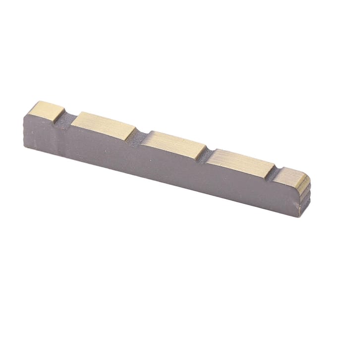 4-Snarige Basgitaar Topkam 38mm Vooraf Gesleufd Draagbare Messing Vervanging Gitaar Basgitaar Snaar Topkam beige