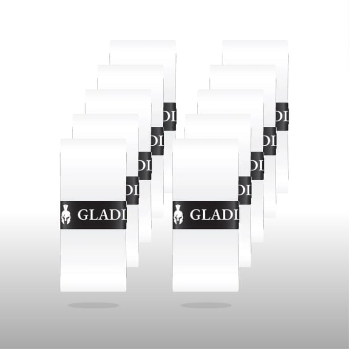 Gladiator Racket Overgrips - wit - 10 stuks - extra comfortabel - tennis - padel - pickleball