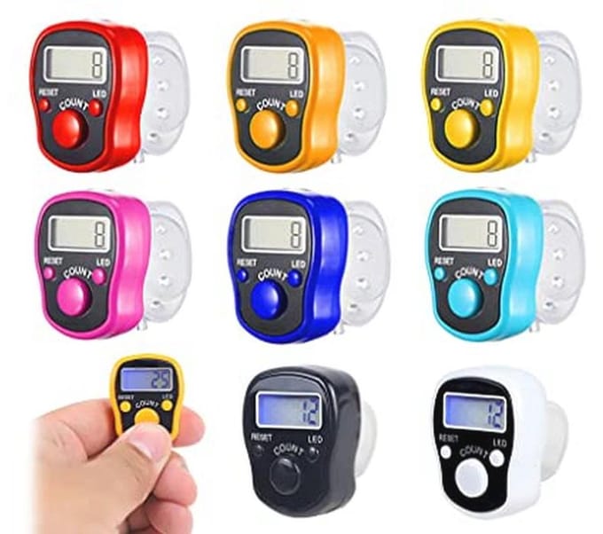 Digitale Vingertellers Set van 8 - Elektronische Mini Handtellers voor Sport en Training