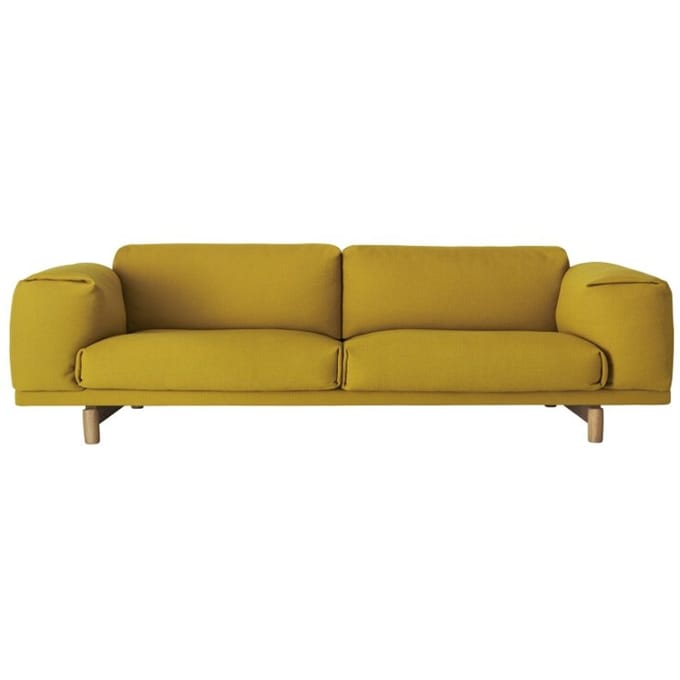 Muuto - Rest 3-zitsbank - Hallingdal 457 - Eiken - geel