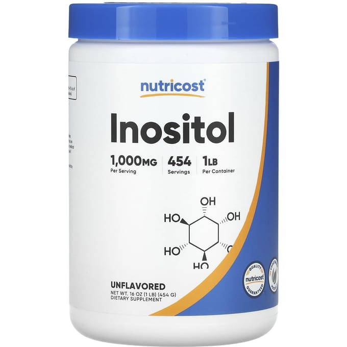 Nutricost, Inositol, Ongezoet, 1.000 mg, 16 oz (454 gr)