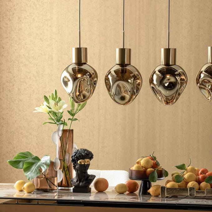 KARE hanglamp Supernova, amber, 110 cm, E27