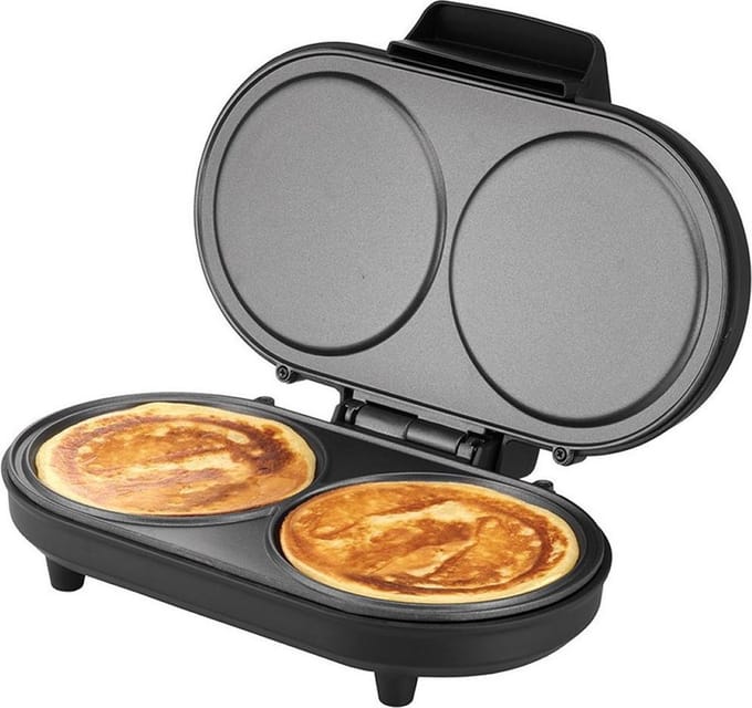Unold 48165 American - pancake maker - Geborsteld Roestvrij staal/zwart