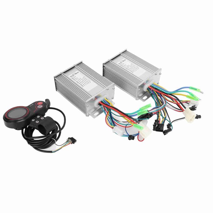 Dual Drive 3648V 450W Elektrische Fiets Borstelloze Controller LH100 Kleuren LCD Scherm gray