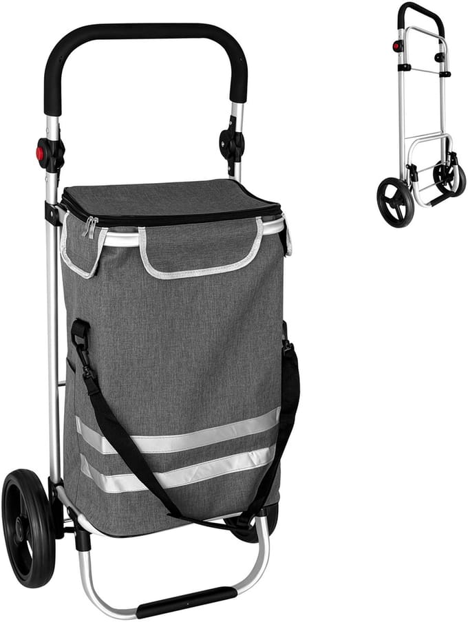 Boodschappentrolley - opvouwbaar - 45 l - grijs