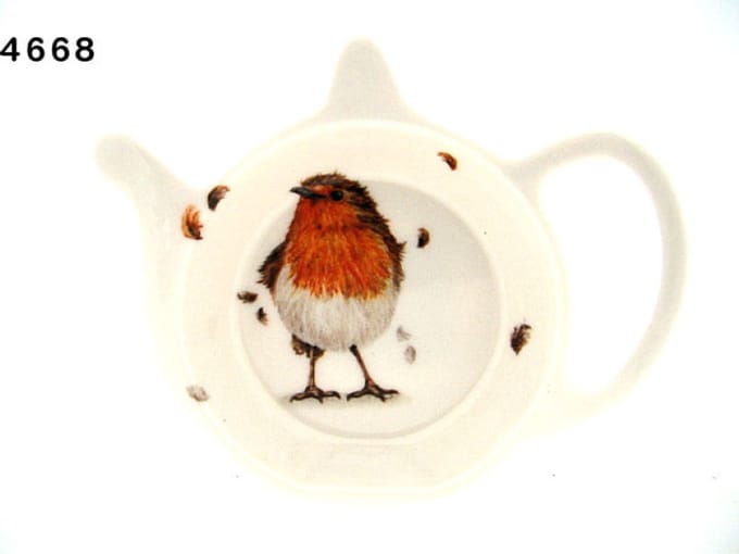 Leonardo Collection theetip roodborst, Clemency Bunn, 13 x 10 x 2 cm